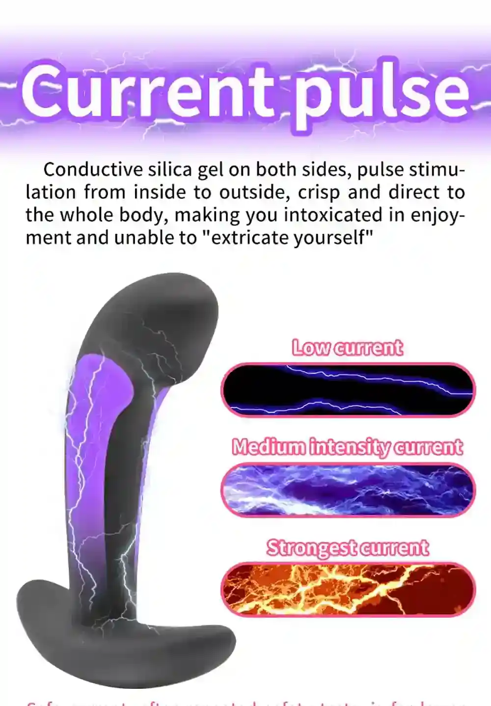 juguete sexual anal de silicona negro