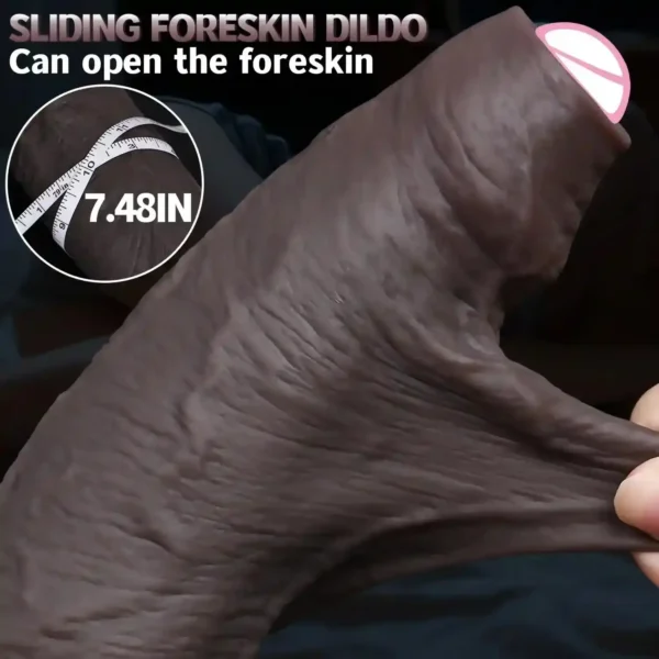 juguete sexual falo con prepucio