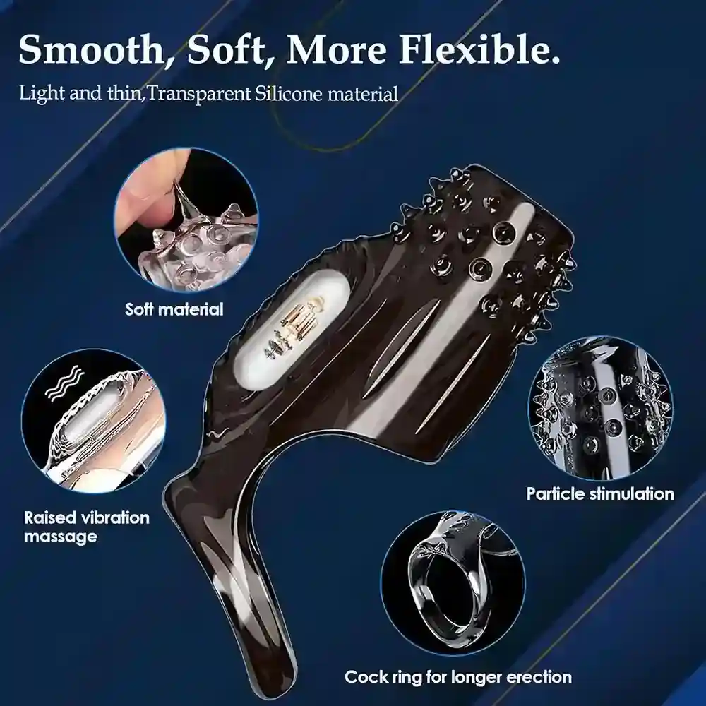 juguete sexual masculino anillo vibrador pene
