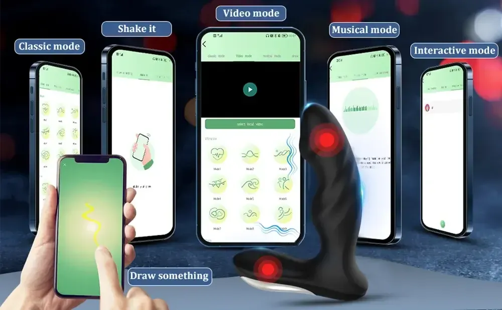 juguete sexual masculino con app interactiva