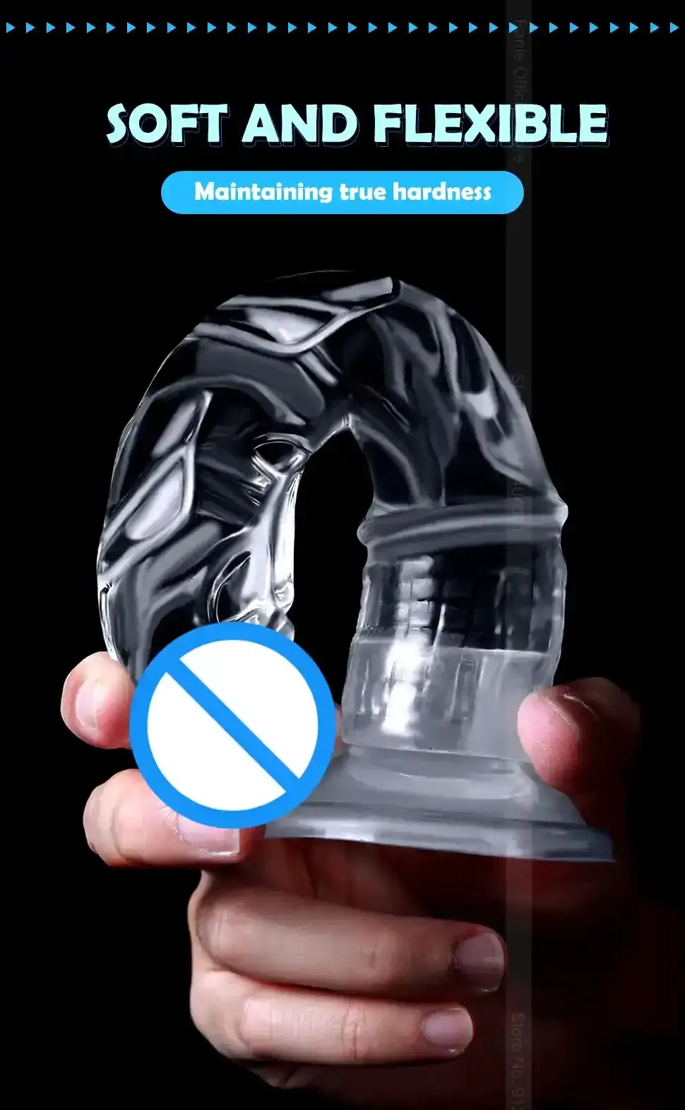 juguete sexual realista transparente 19cm