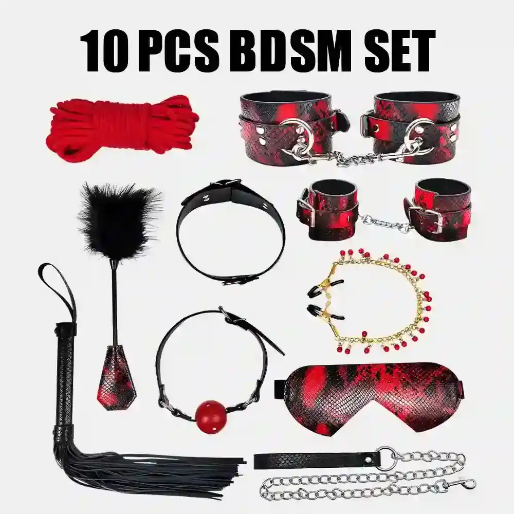 kit de bondage cuero premium ajustable