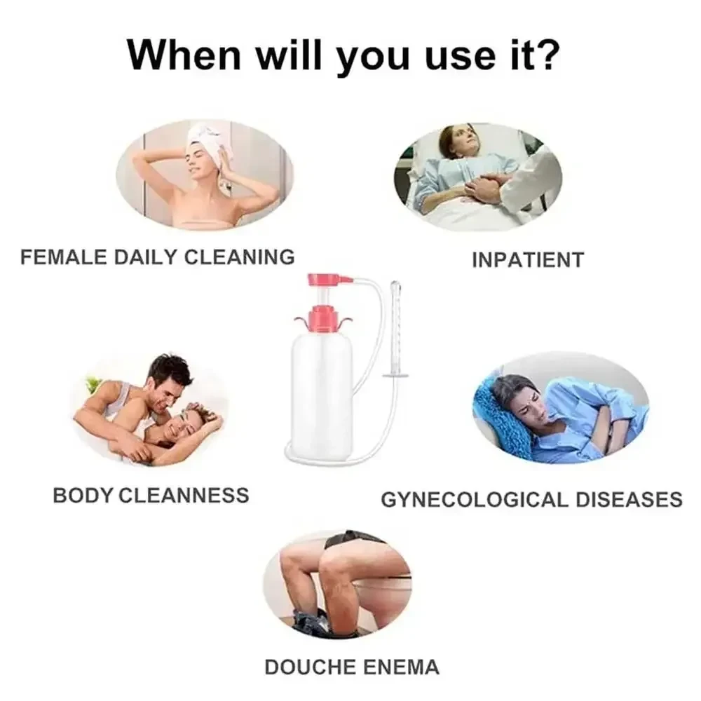 limpiador anal ducha vaginal plastico 600ml