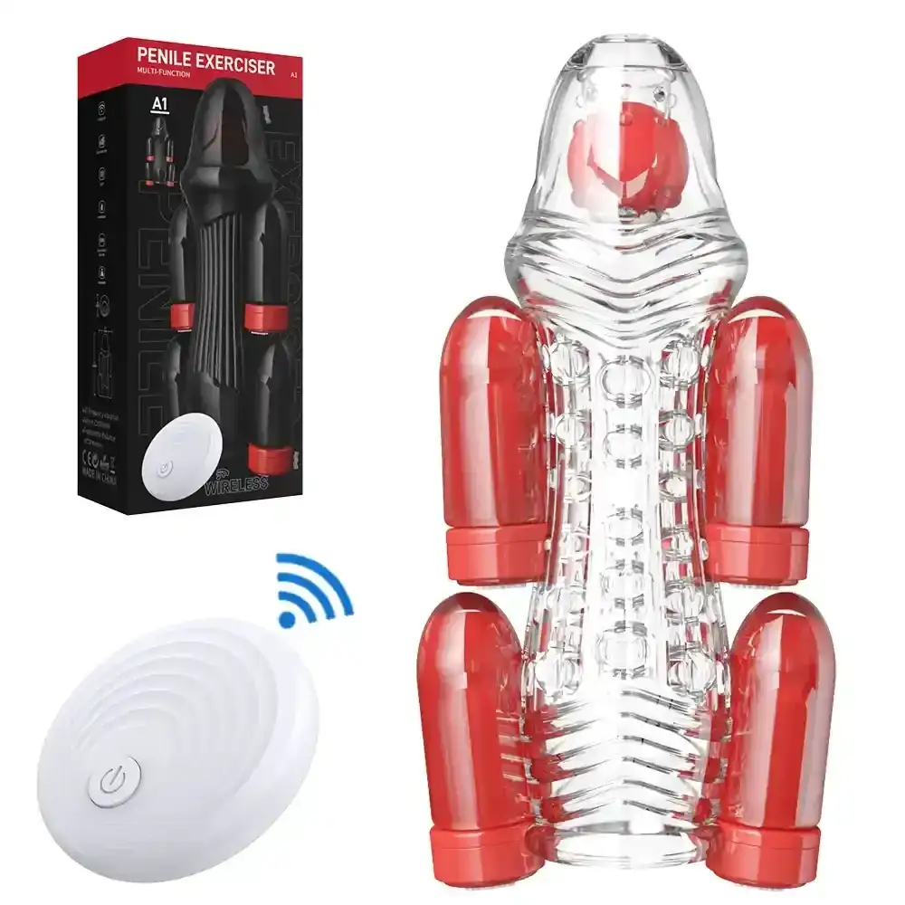 masajeador de pene con vibradores desmontables