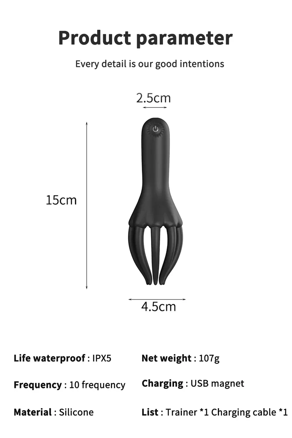 masajeador pene silicona recargable usb