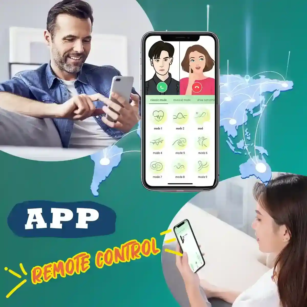 masajeador prostatico con control por app