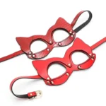 máscara cuero pu estilo gato