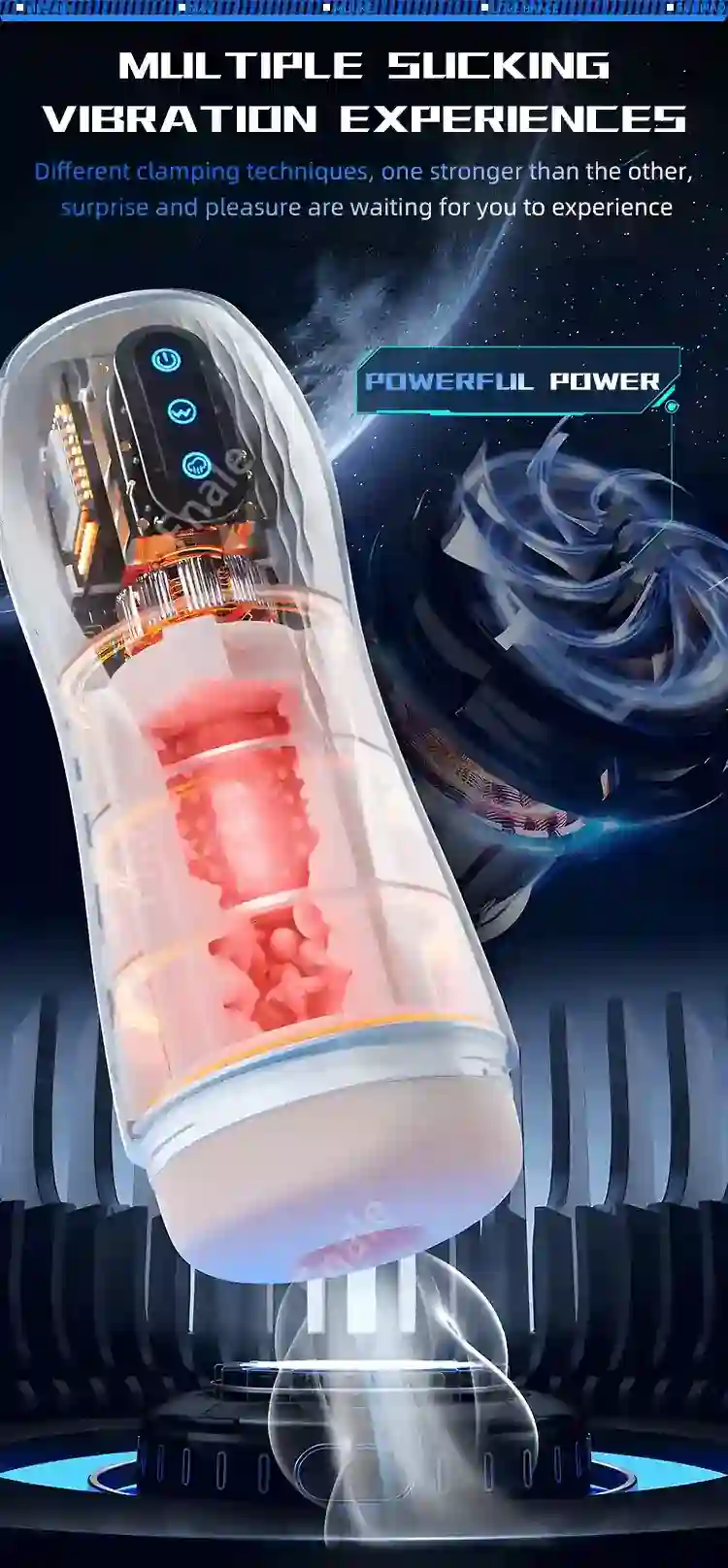 masturbador automatico con doble funcion