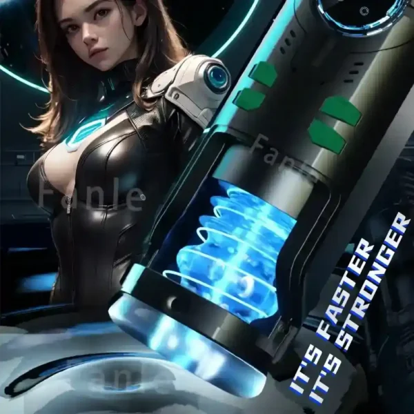 masturbador automático con silicona médica