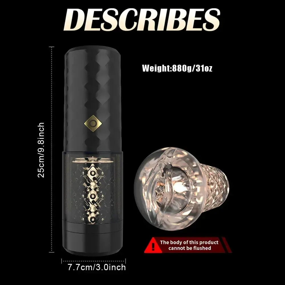 masturbador con copa abs y sonido