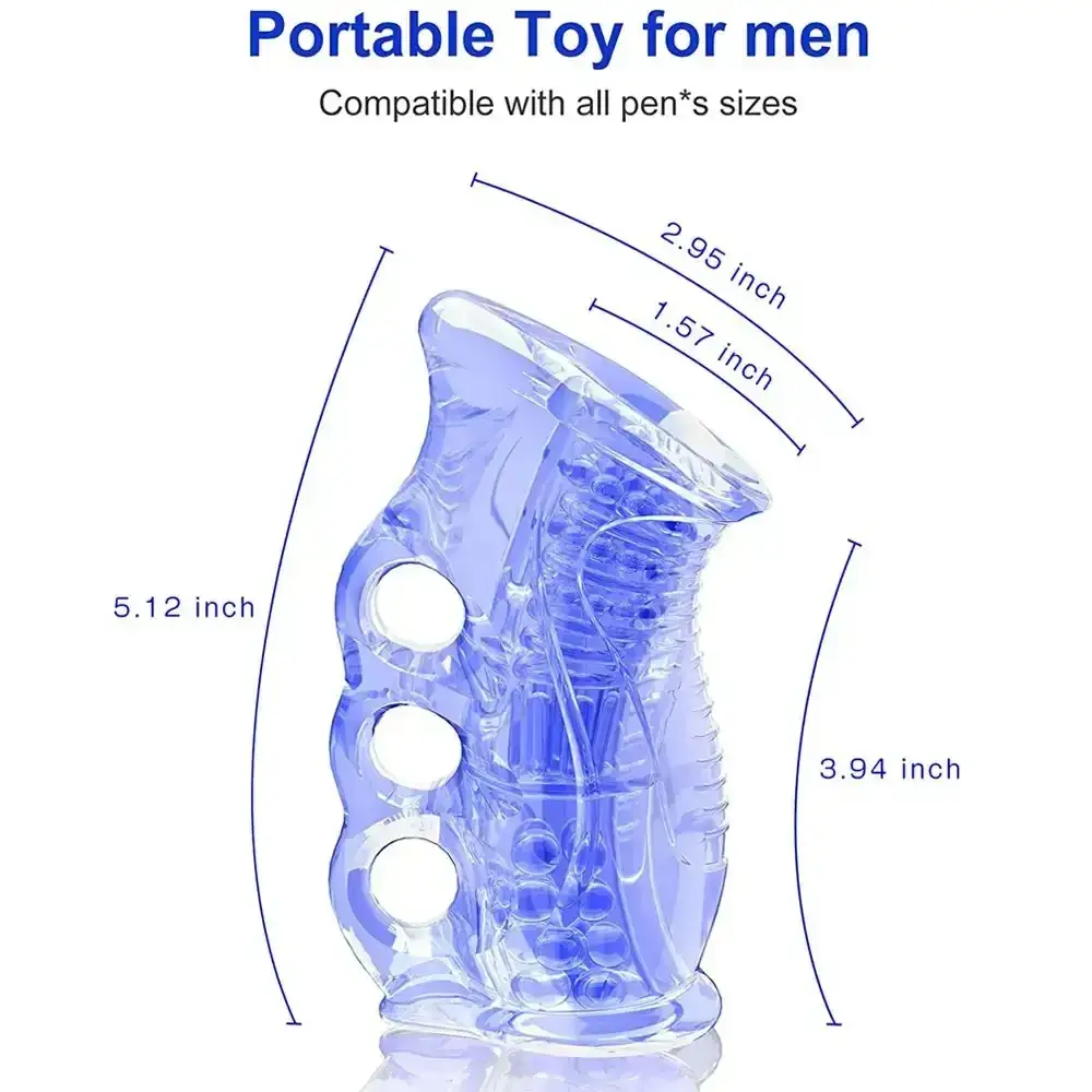 masturbador con cuentas para estimulación oral