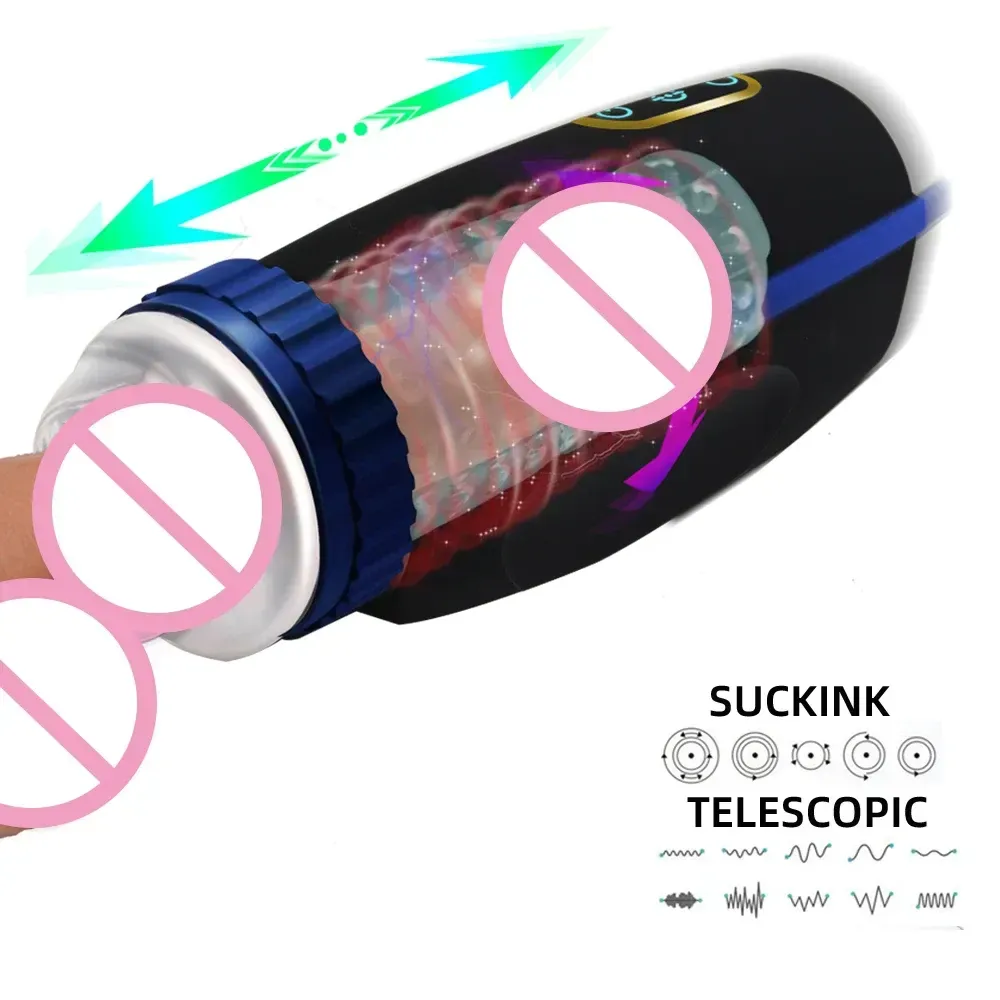 masturbador con movimiento telescopico realista