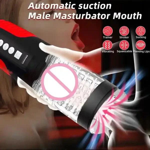 masturbador con simulación oral masculina