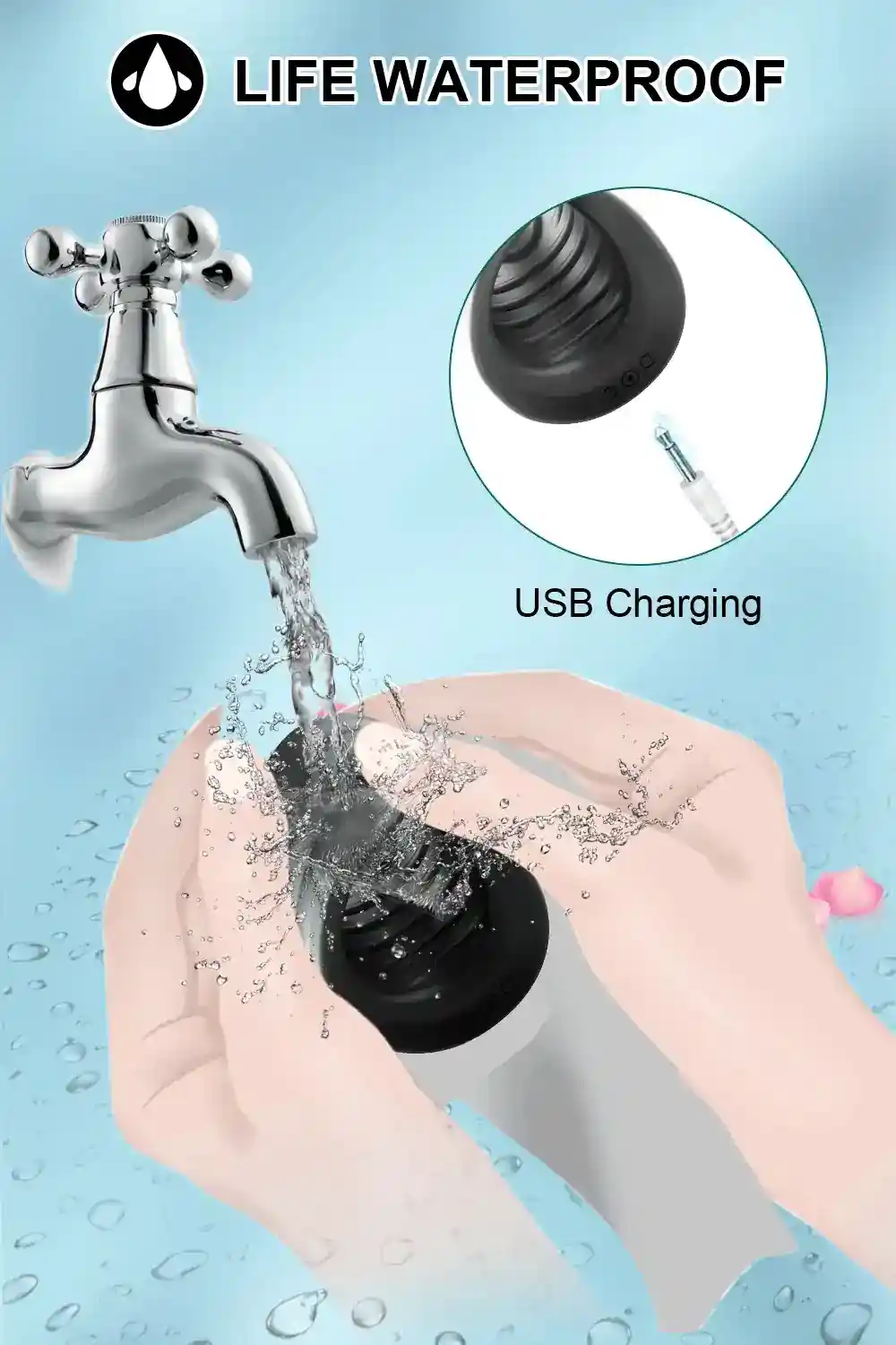 masturbador de glande con 9 modos