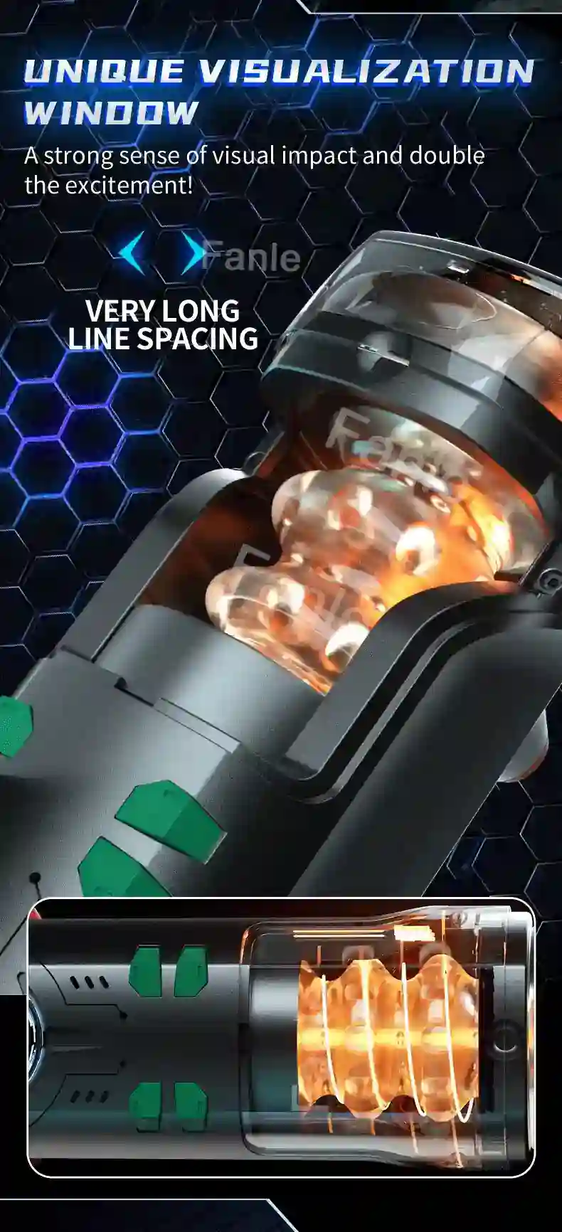 masturbador masculino con temperatura ajustable