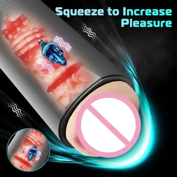 masturbador masculino eléctrico con batería