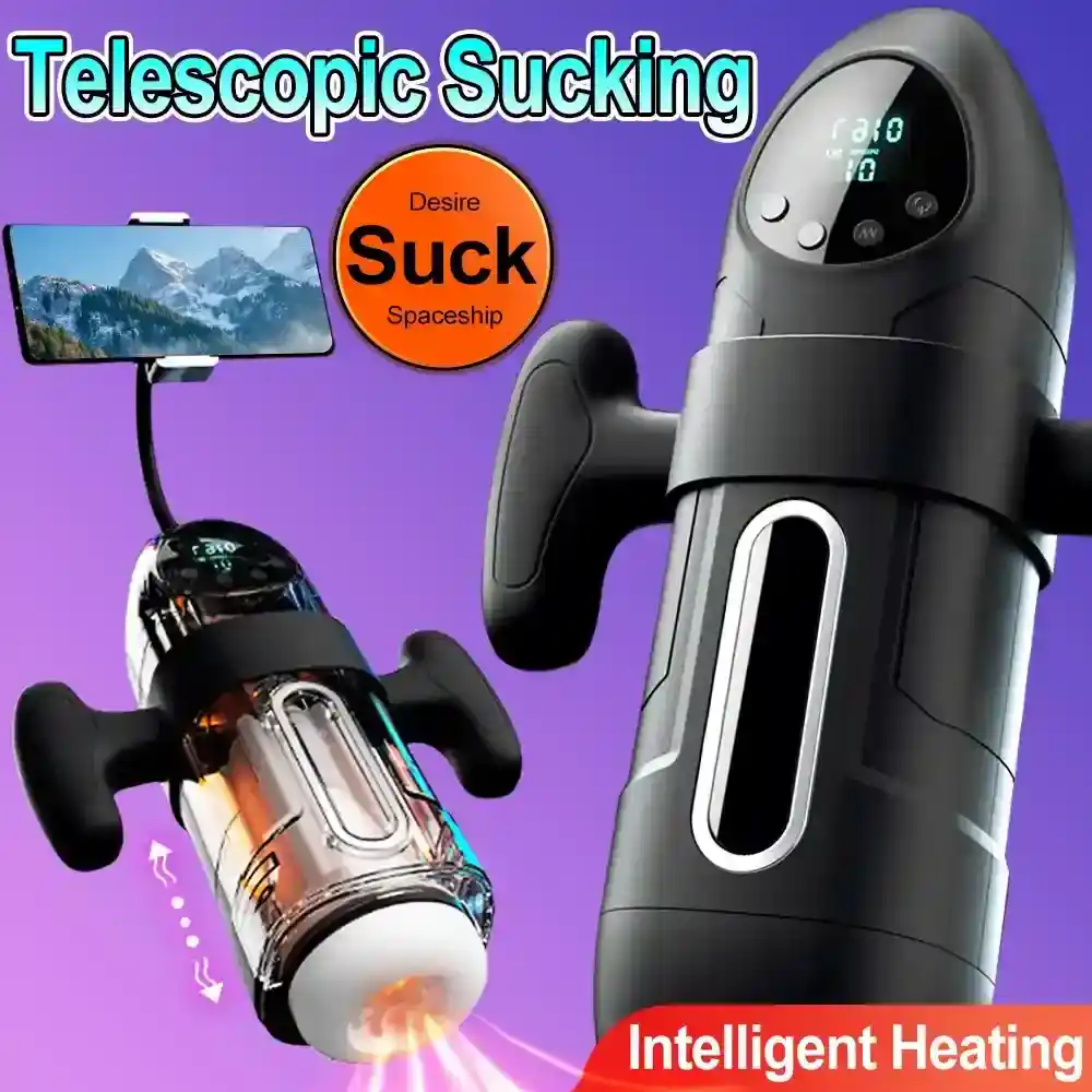 masturbador silicona con funcion de succion