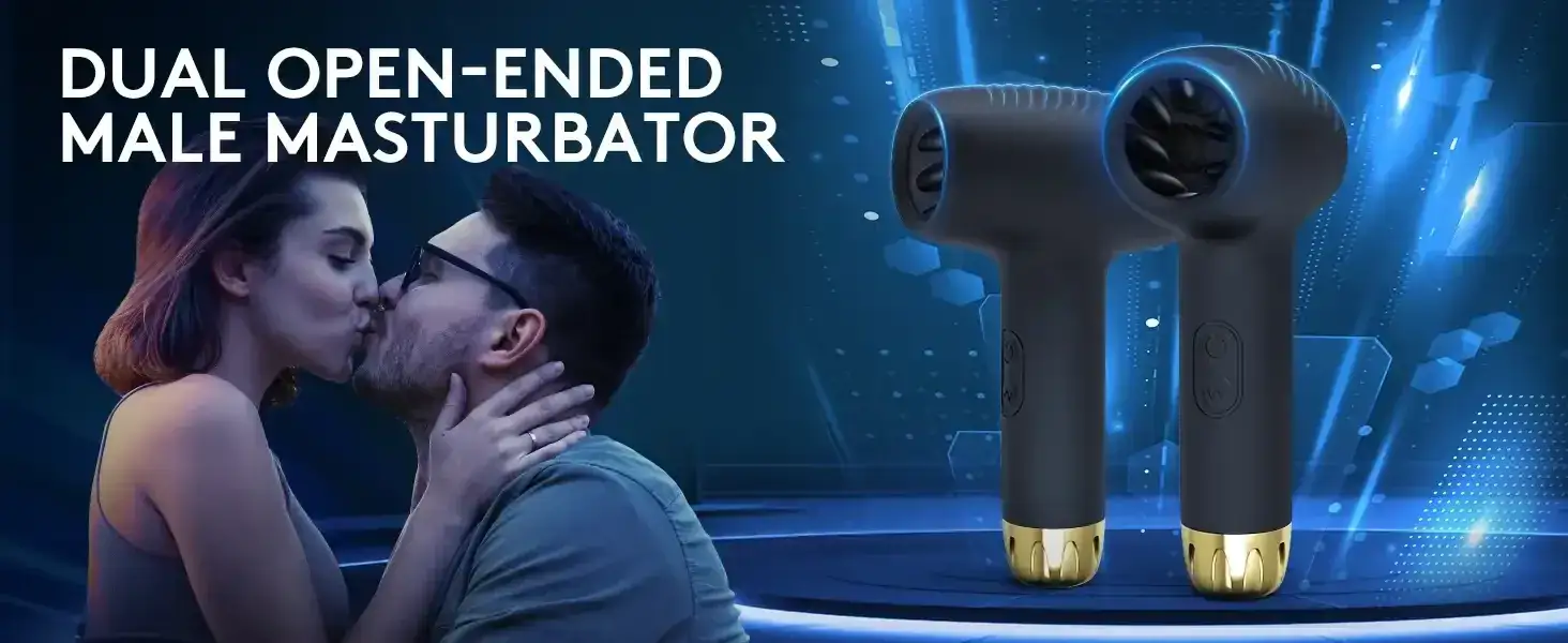 masturbador vibratorio doble entrada silicona