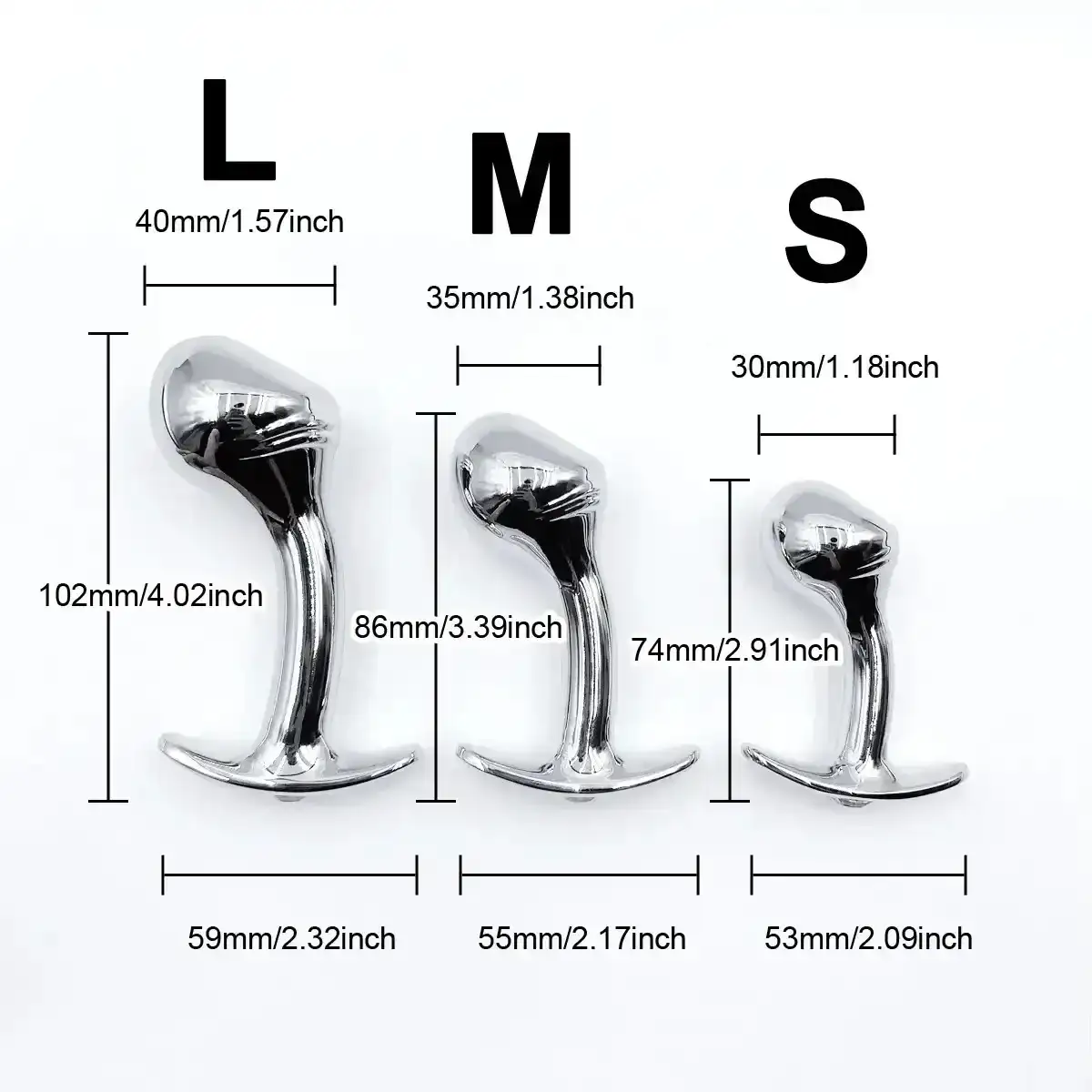 metal anal plug diseño elegante