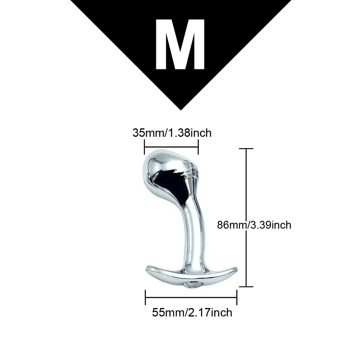 metal plug anal con piedra preciosa