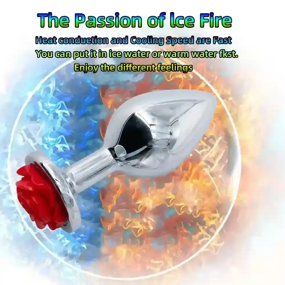 metal pulido plug anal rosa