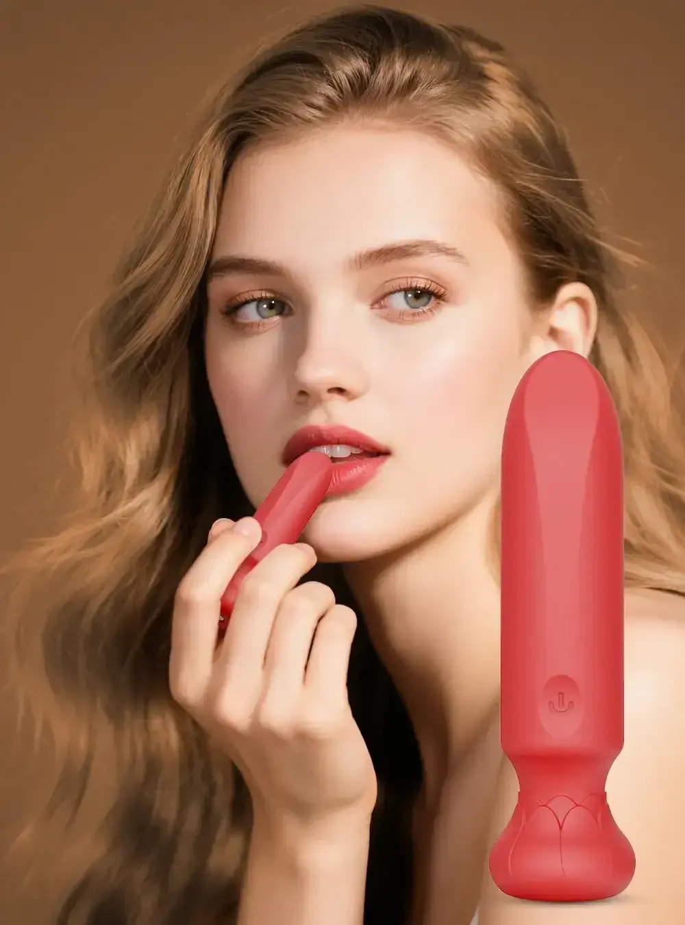 mini vibrador discreto forma de petalo