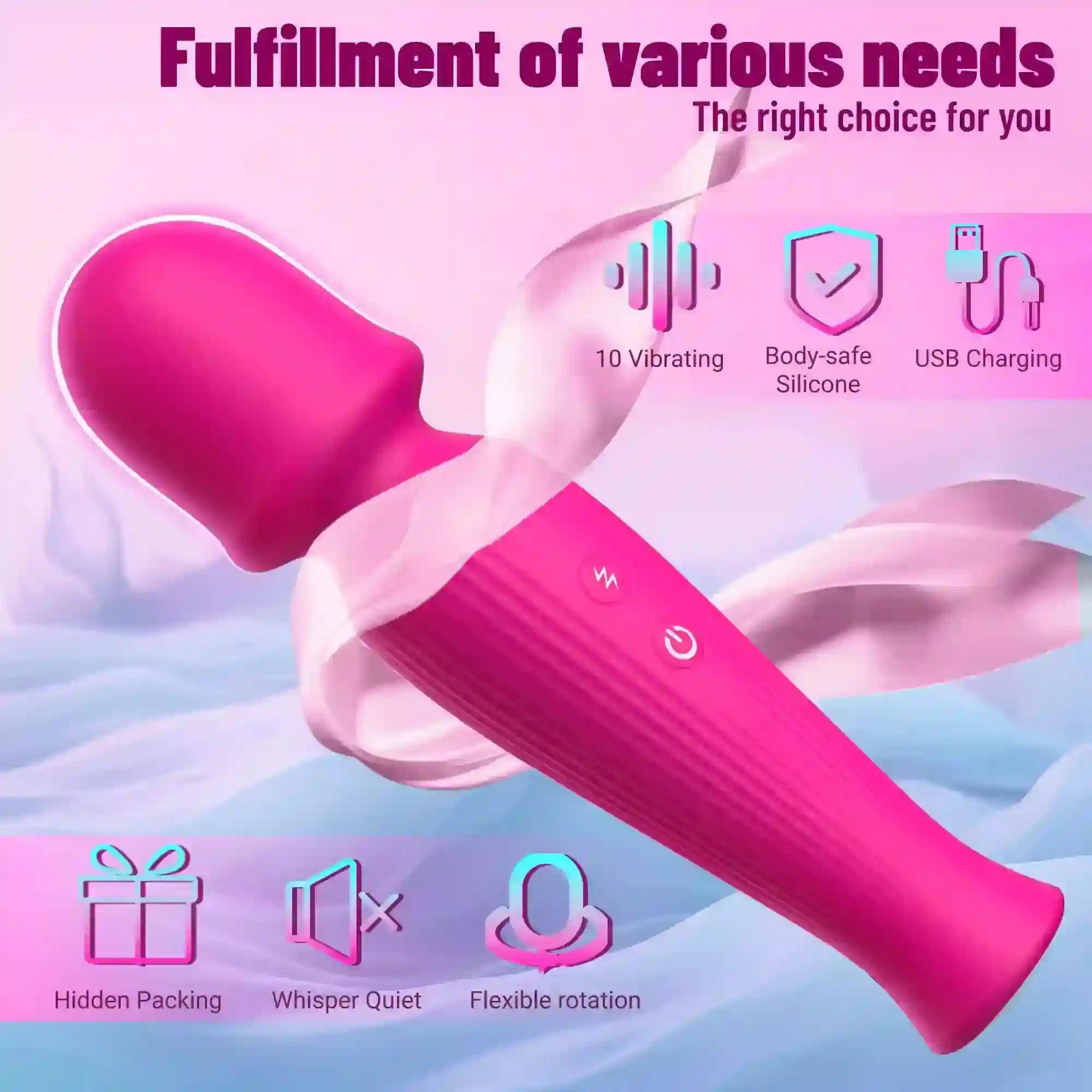 mini vibrador silicona forma varita magica