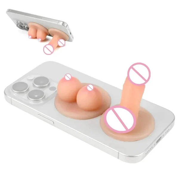 pene plástico realista con ventosa fuerte