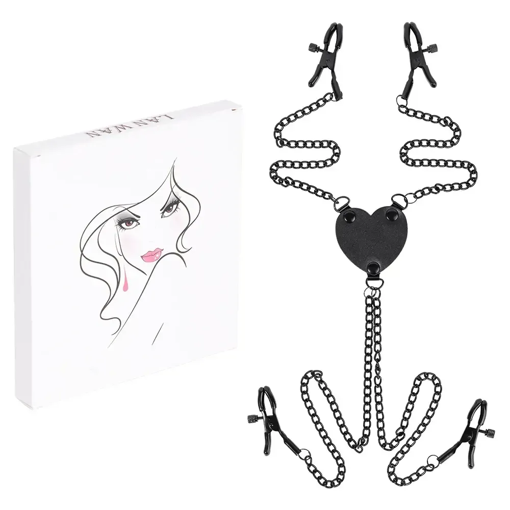 pinzas corazon metal para pezones