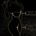 pinzas metálicas bdsm con adorno perlas