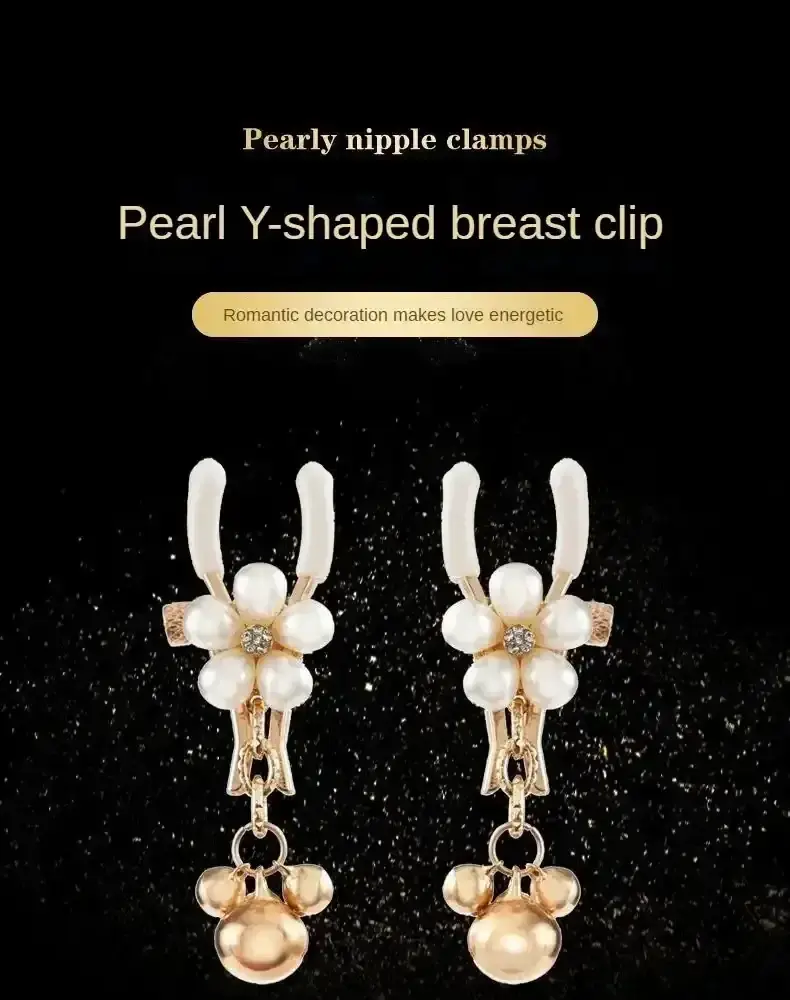 pinzas para pezones con cadena elegante