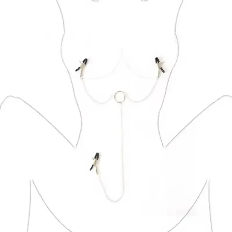 pinzas para pezones con cadena romántica