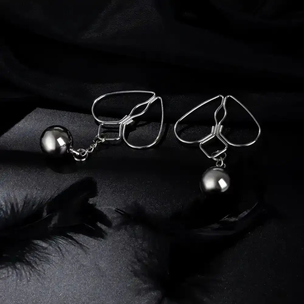 pinzas para pezones metal color plata