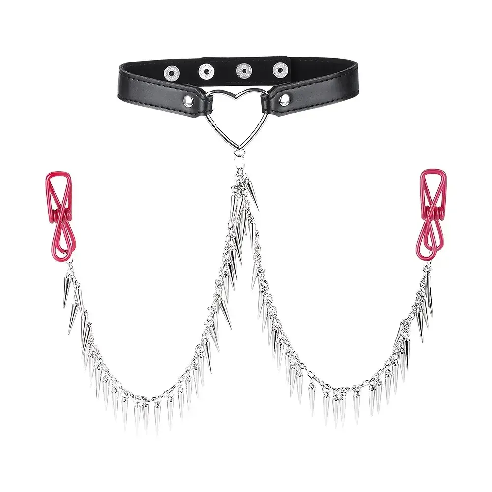 pinzas pezones metal color plata