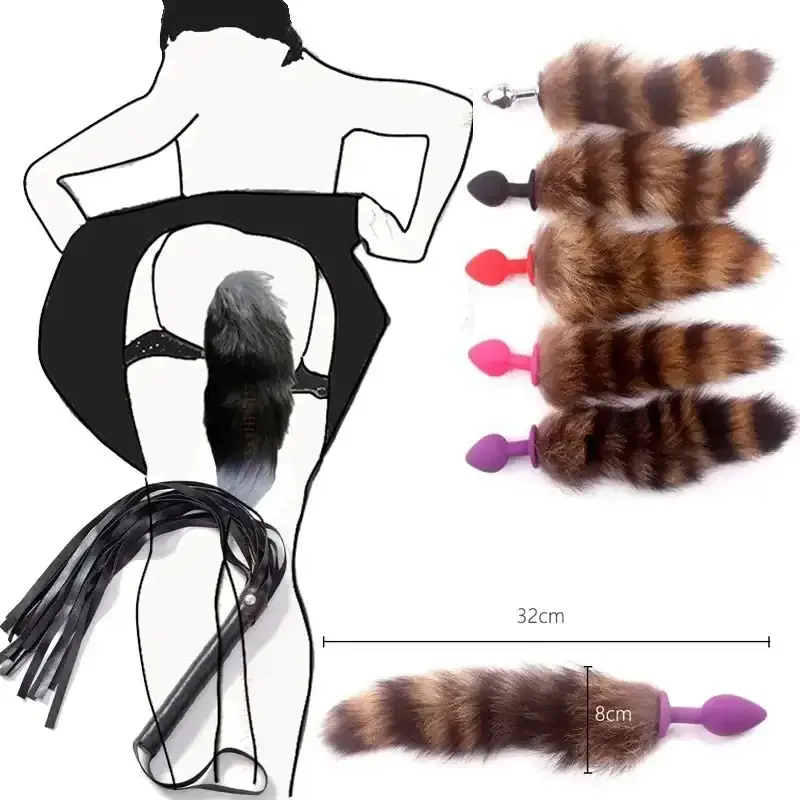 plug anal con cola de zorro bdsm