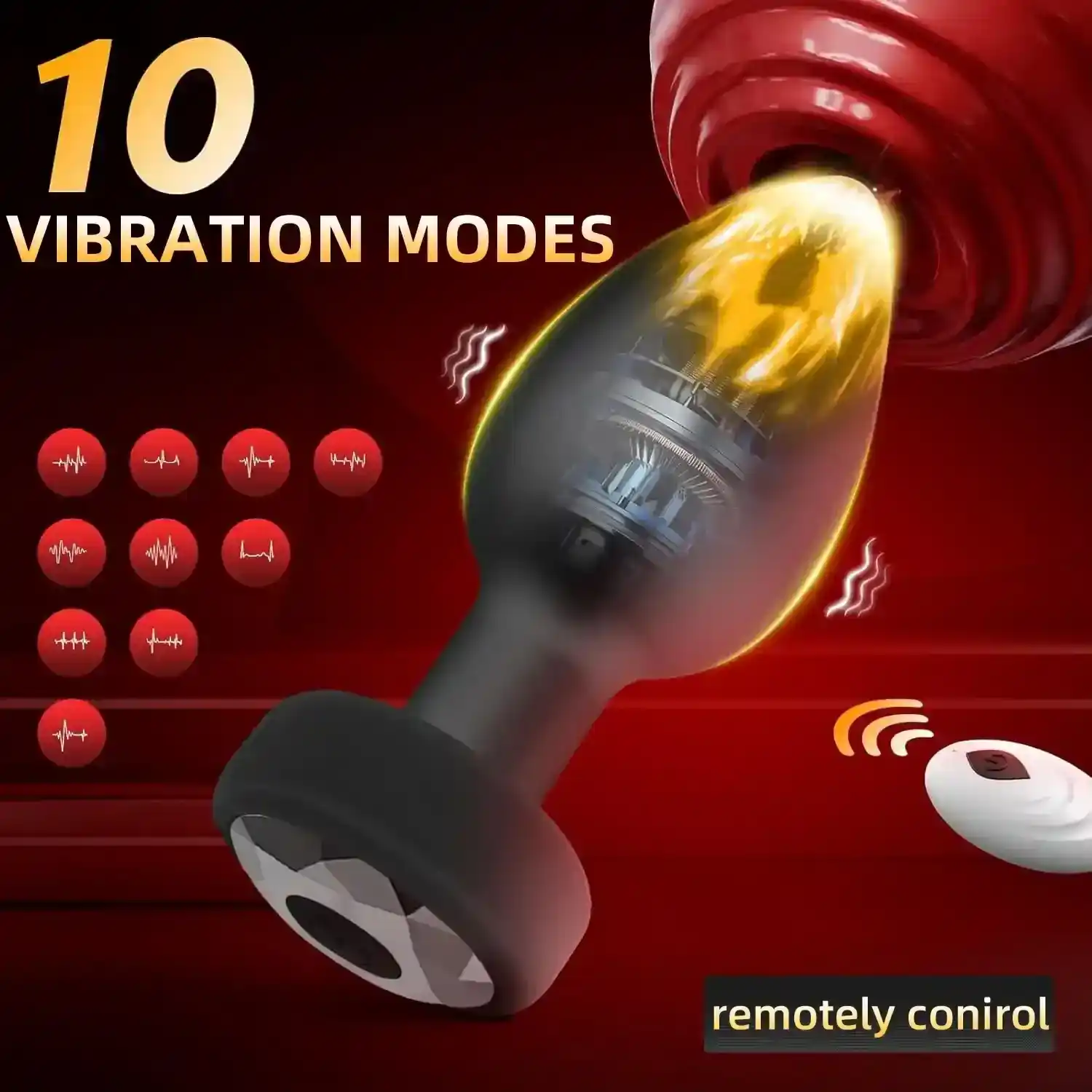 plug anal con control remoto hombre