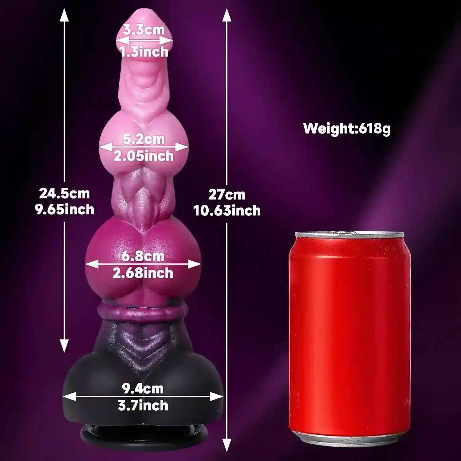 plug anal con forma de dildo realista
