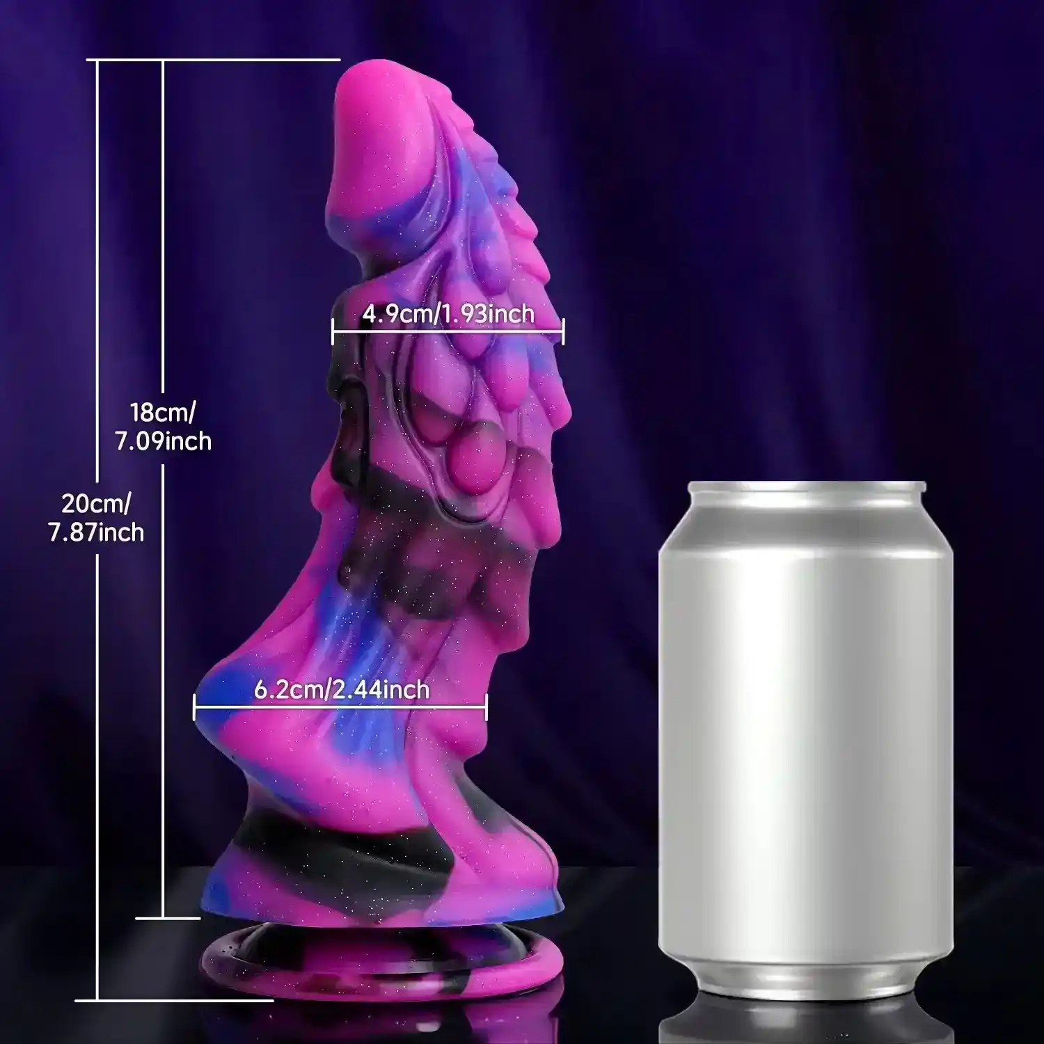 plug anal con forma de dildo texturizado