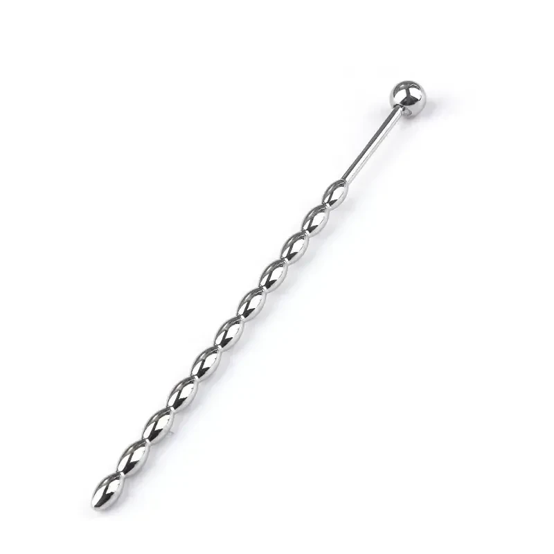 plug anal curvado acero brillante