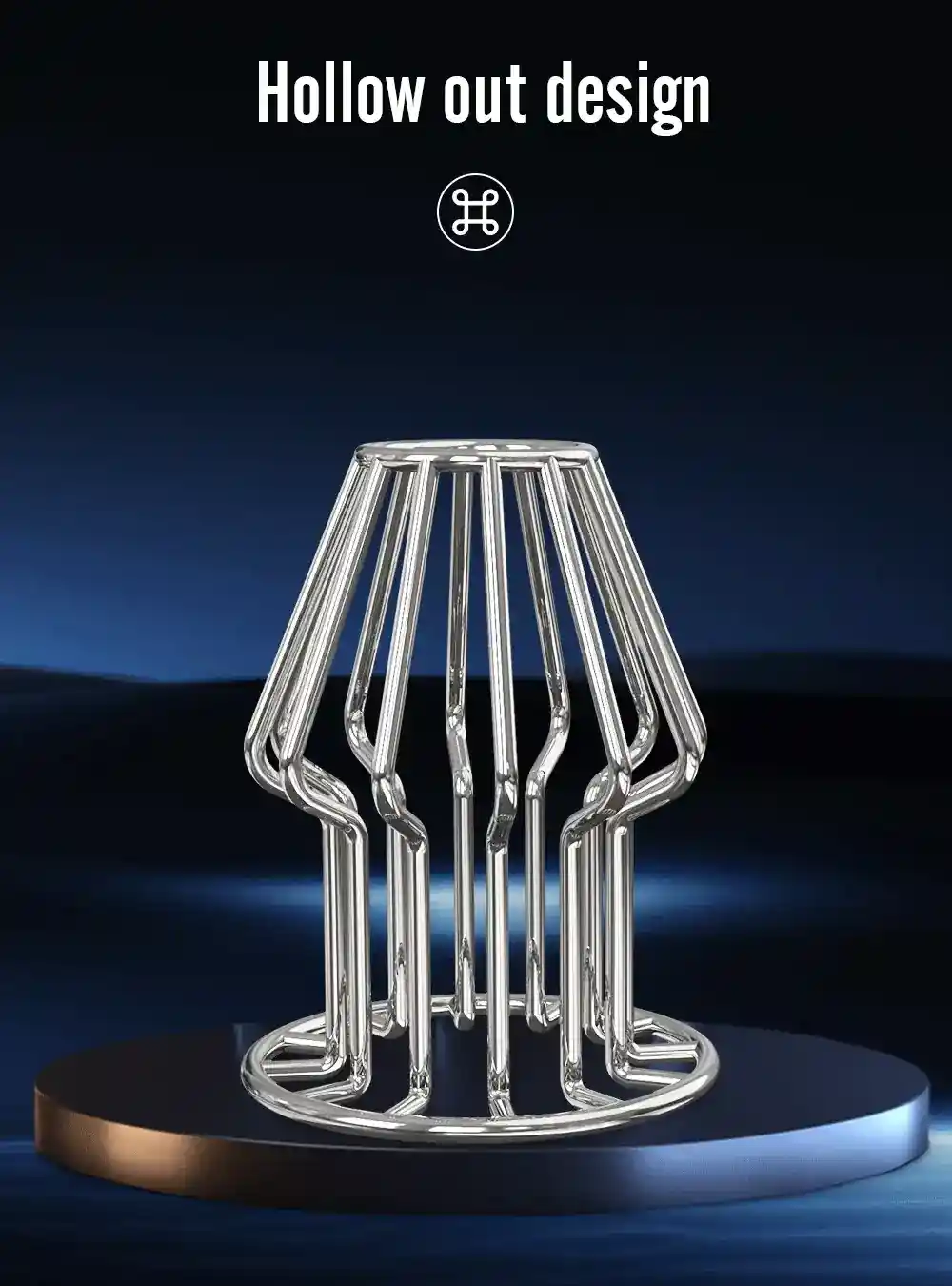 plug anal de metal plateado