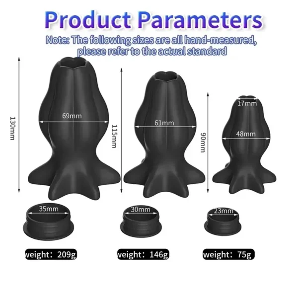 plug anal de silicona con base