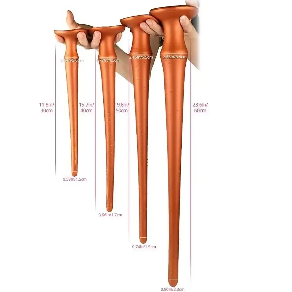 plug anal dorado extra largo