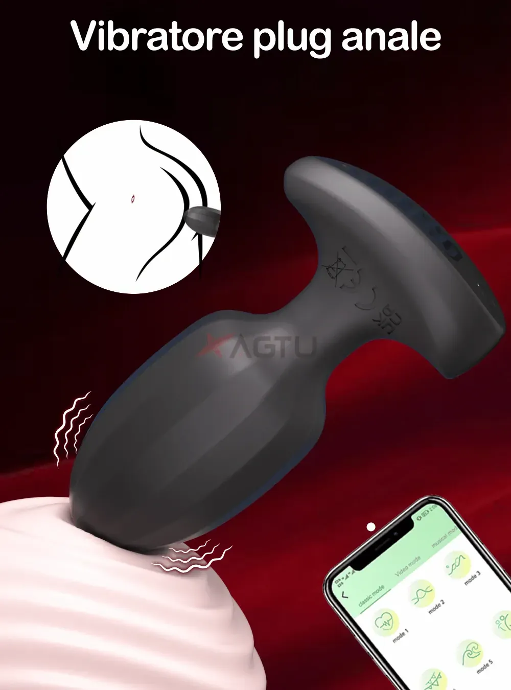 plug anal ergonomico silicona