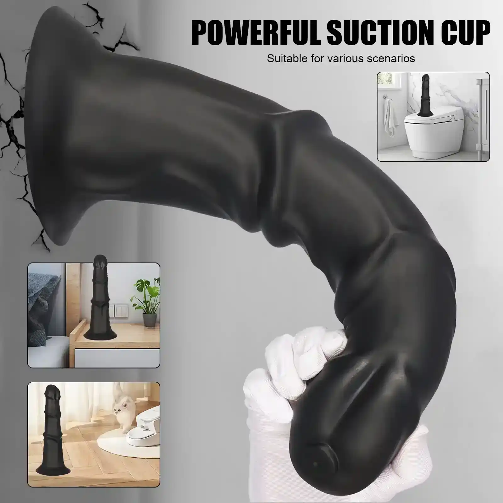 plug anal forma caballo con ventosa