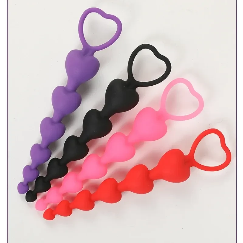 plug anal forma corazon rojo