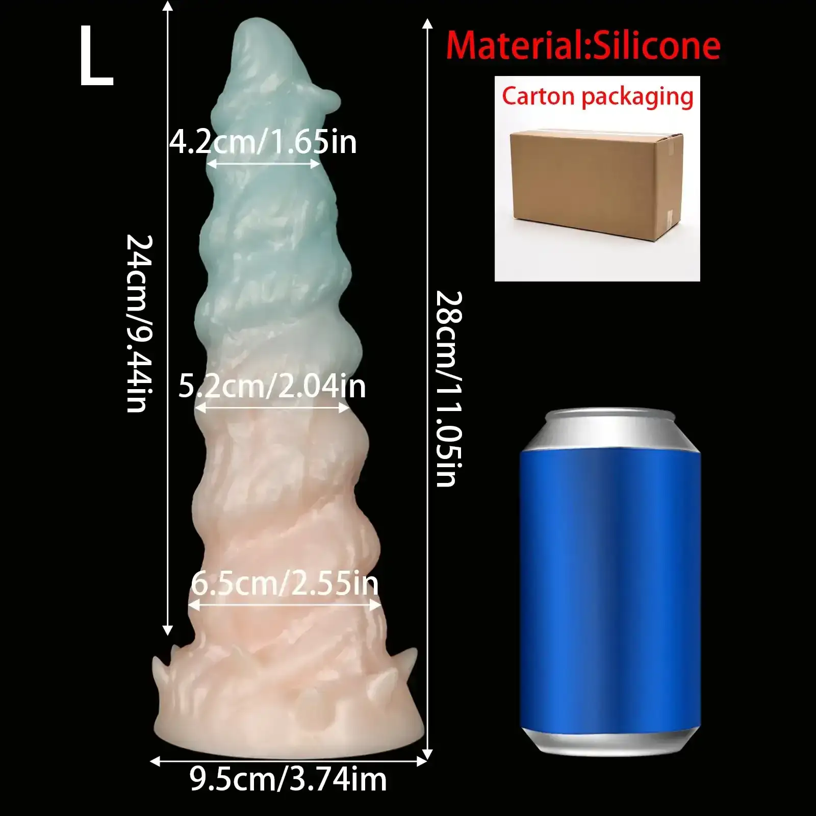 plug anal grande con textura dragon