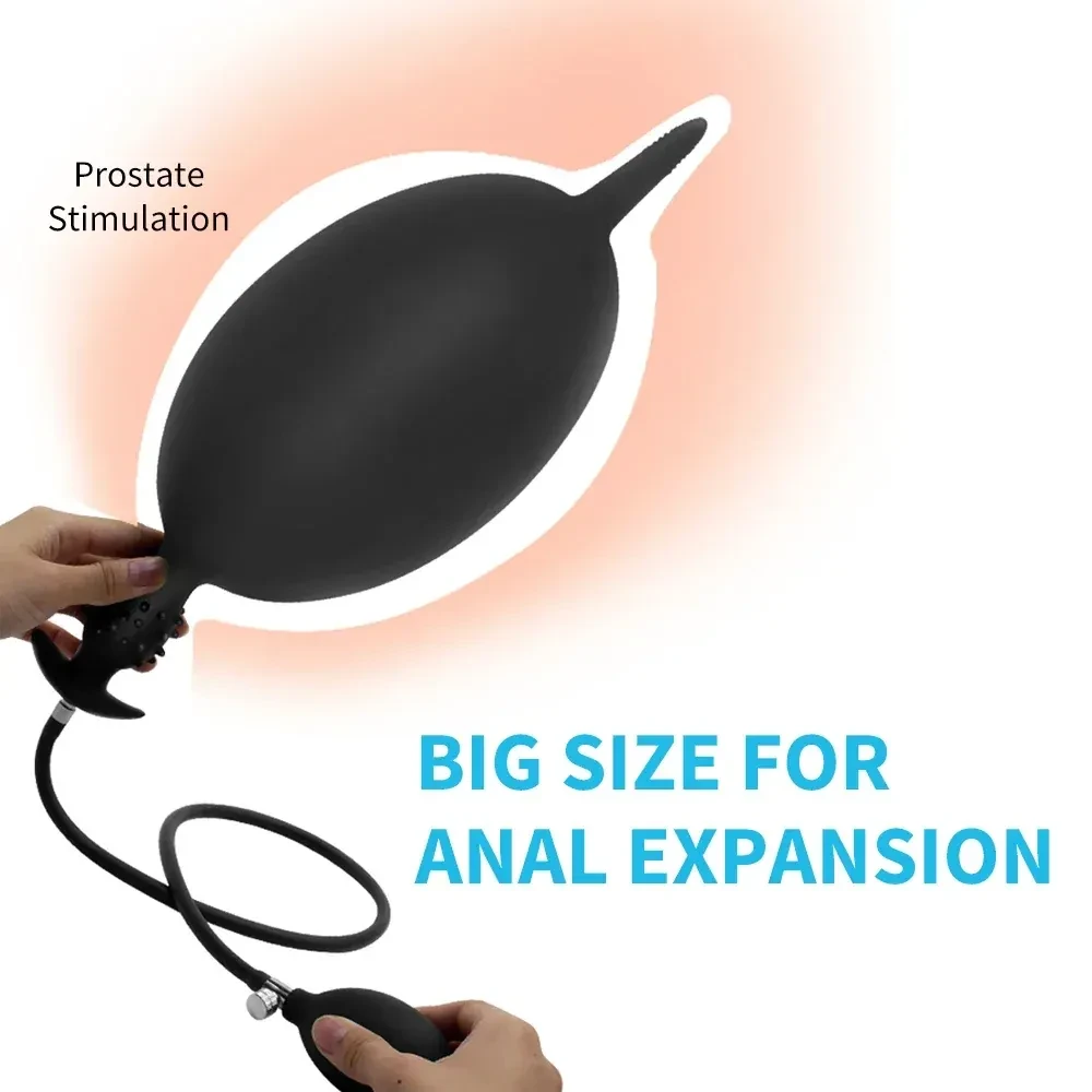 plug anal grande inflable silicona