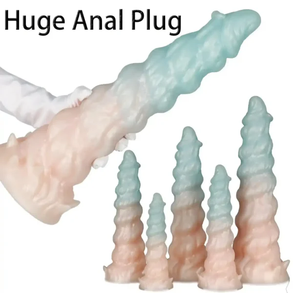 plug anal grande silicona texturizado