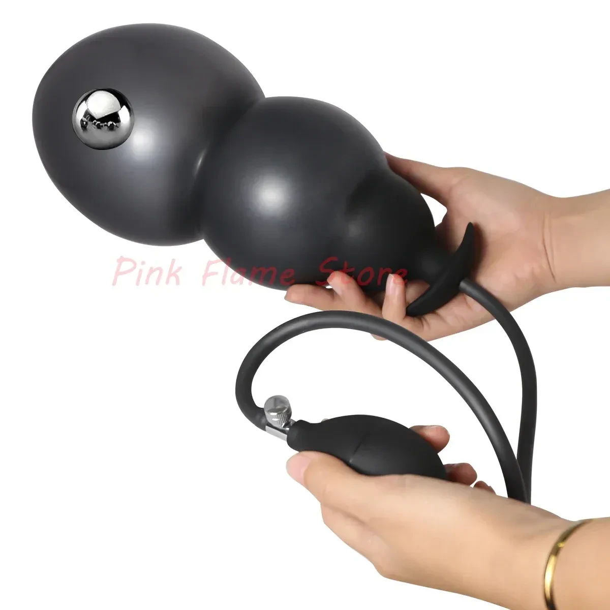 plug anal inflable con peso acero