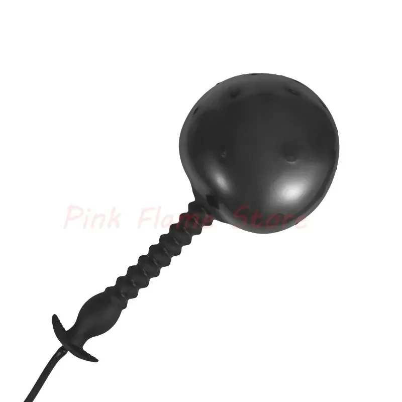 plug anal inflable con textura masaje